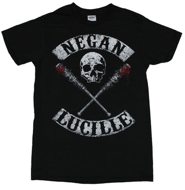 The Walking Dead Mens T-Shirt -  Negan Skull Crossed Bats Negan Image