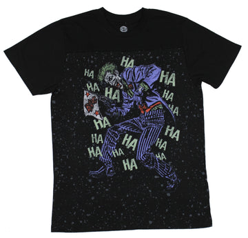 Joker (DC Comics) Mens Yoke T-Shirt - Hysterically Full Body HAHAHAHAHA