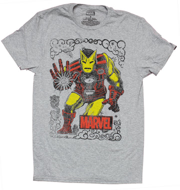 Iron Man Mens T-Shirt - Ornate Old School Design