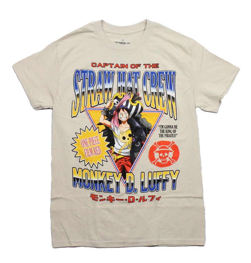 One Piece Mens T-Shirt - Luffy Captain of the Straw Hat Crew