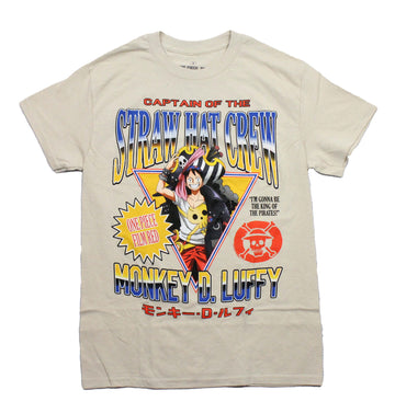 One Piece Mens T-Shirt - Luffy Captain of the Straw Hat Crew