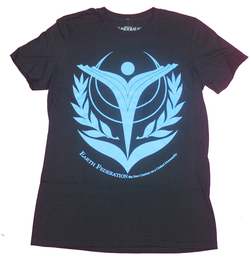 Mobile Suit Gundam  Mens T-Shirt- Earth Federation Blue Logo Crest