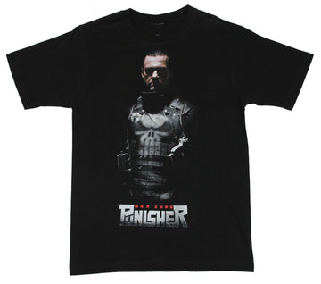 The Punisher (Marvel Comics) Mens T-Shirt  - Frank Castle in Shadow on Black