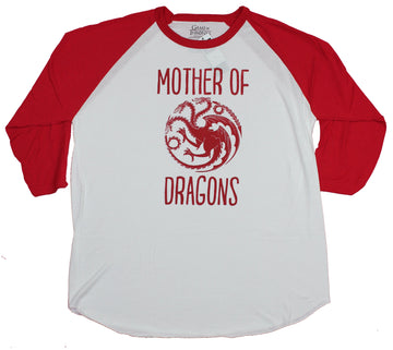 Game of Thrones Mens Raglan T-Shirt - Mother of Dragons Targaryen