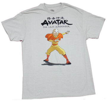 Avatar the Last Airbender Mens T-Shirt - Aang Ready Under Logo Image