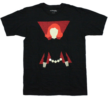 Black Widow Mens T-Shirt - Stylized Hourglass Logo Image