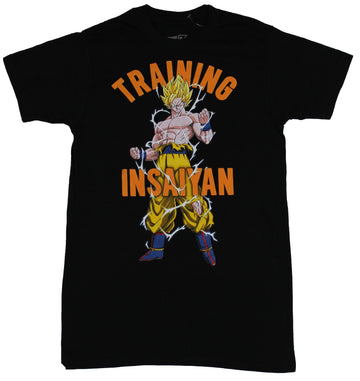 Dragon Ball Z Mens T-Shirt - Training Insayian Goku Powered Image