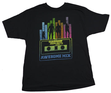 Guardians of the Galaxy Mens T-Shirt - Awesome Mix Equalizer Silhouettes