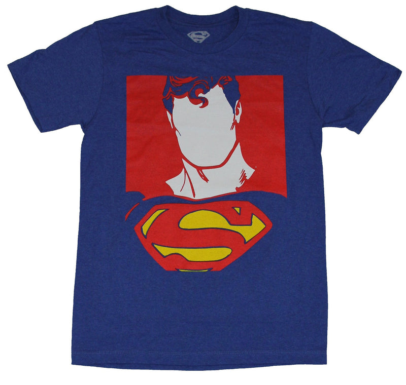 Superman (DC Comics) Mens T-Shirt - Faceless Superman Boxed Image - Inmyparentsbasement.com