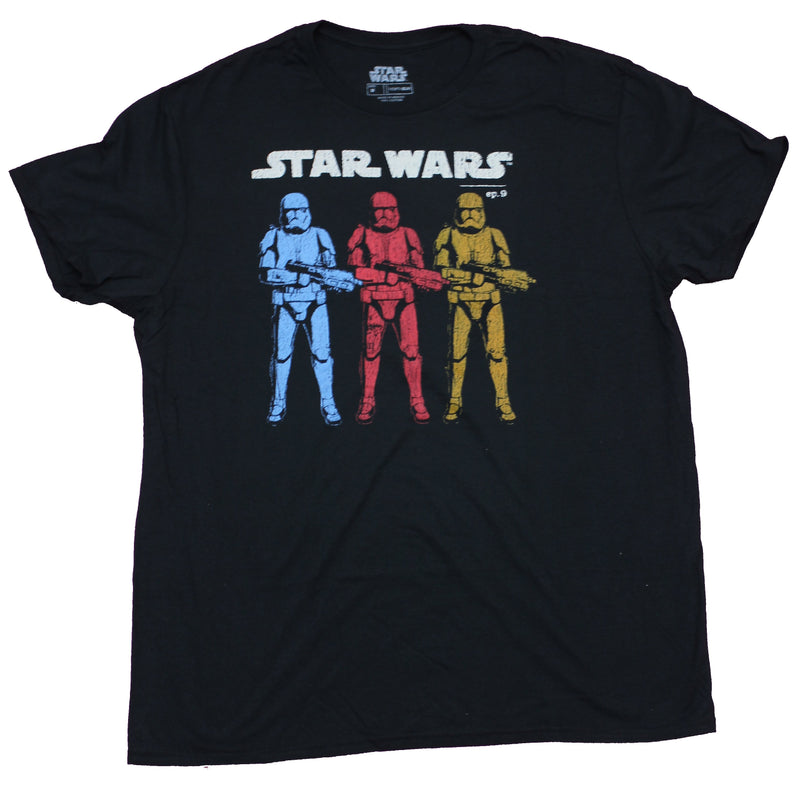 Star Wars Episode 9 Mens T-Shirt  - Primary Colored Trooper Images
