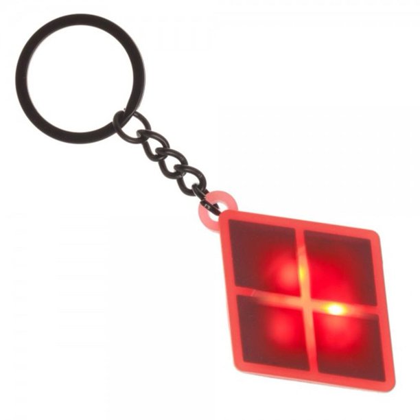 Harley Quinn Light Up Logo Keychain and Charm