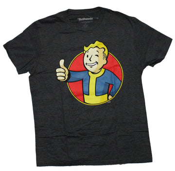 Fallout Mens T-Shirt -  Classic Thumbs Up Pip Boy Portrait