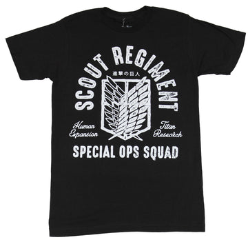 Attack on Titan Mens T-Shirt - Scout Regiment Special Ops Logo Image