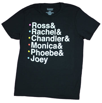 Friends Mens T-Shirt - Block Letter List of Character Names