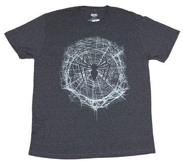 Spider-Man Mens T-Shirt - Spider Logo Set inside Chaos of Webs