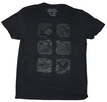 Black Mirror Mens T-Shirt- House of Tomorrow Black on Black Symbols