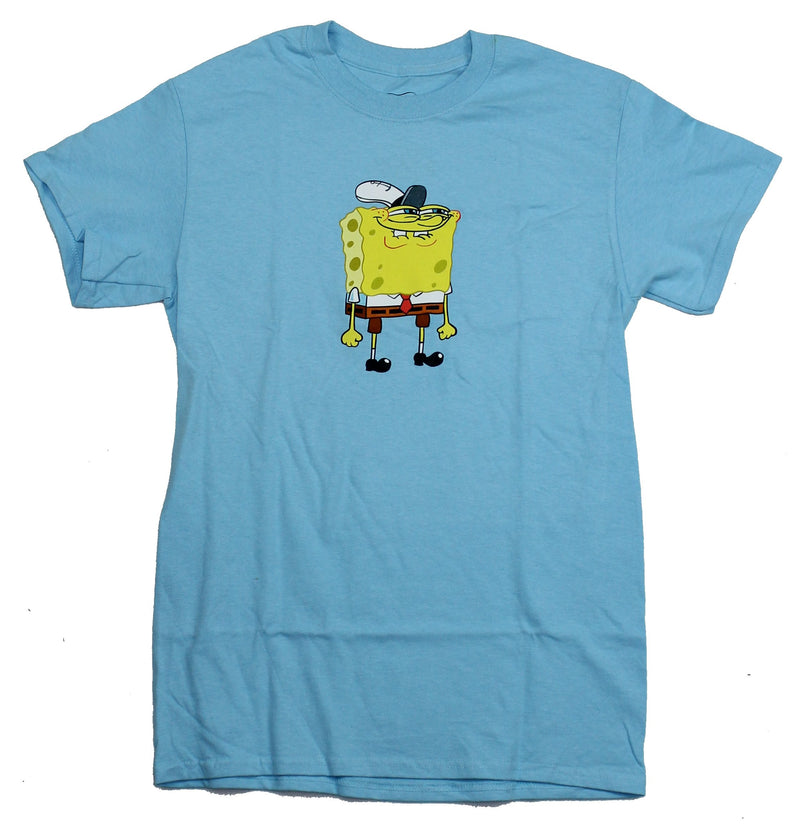 Spongebob Squarepants Mens T Shirt -  Standing Proud Big Smile Meme Image
