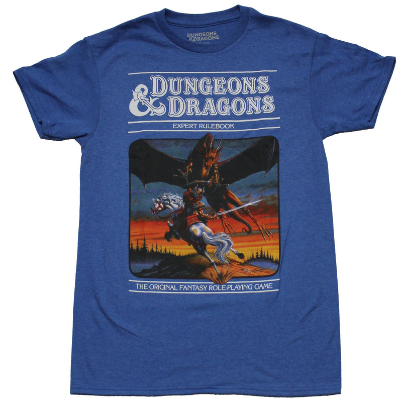 Dungeons & Dragons Mens T-shirt -Expert Rule Book Cover Art - Inmyparentsbasement.com
