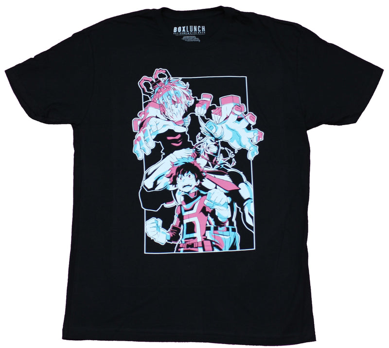 My Hero Academia Mens T-Shirt - Pink Blue All Might Deku Under Tomura - Inmyparentsbasement.com
