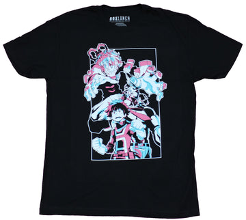 My Hero Academia Mens T-Shirt - Pink Blue All Might Deku Under Tomura