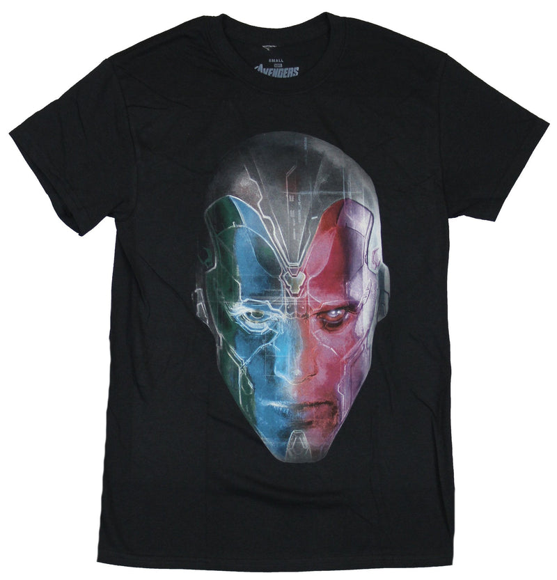 Vision of the Avengers Mens T-Shirt - Computer Circuitry Vision Face Image - Inmyparentsbasement.com