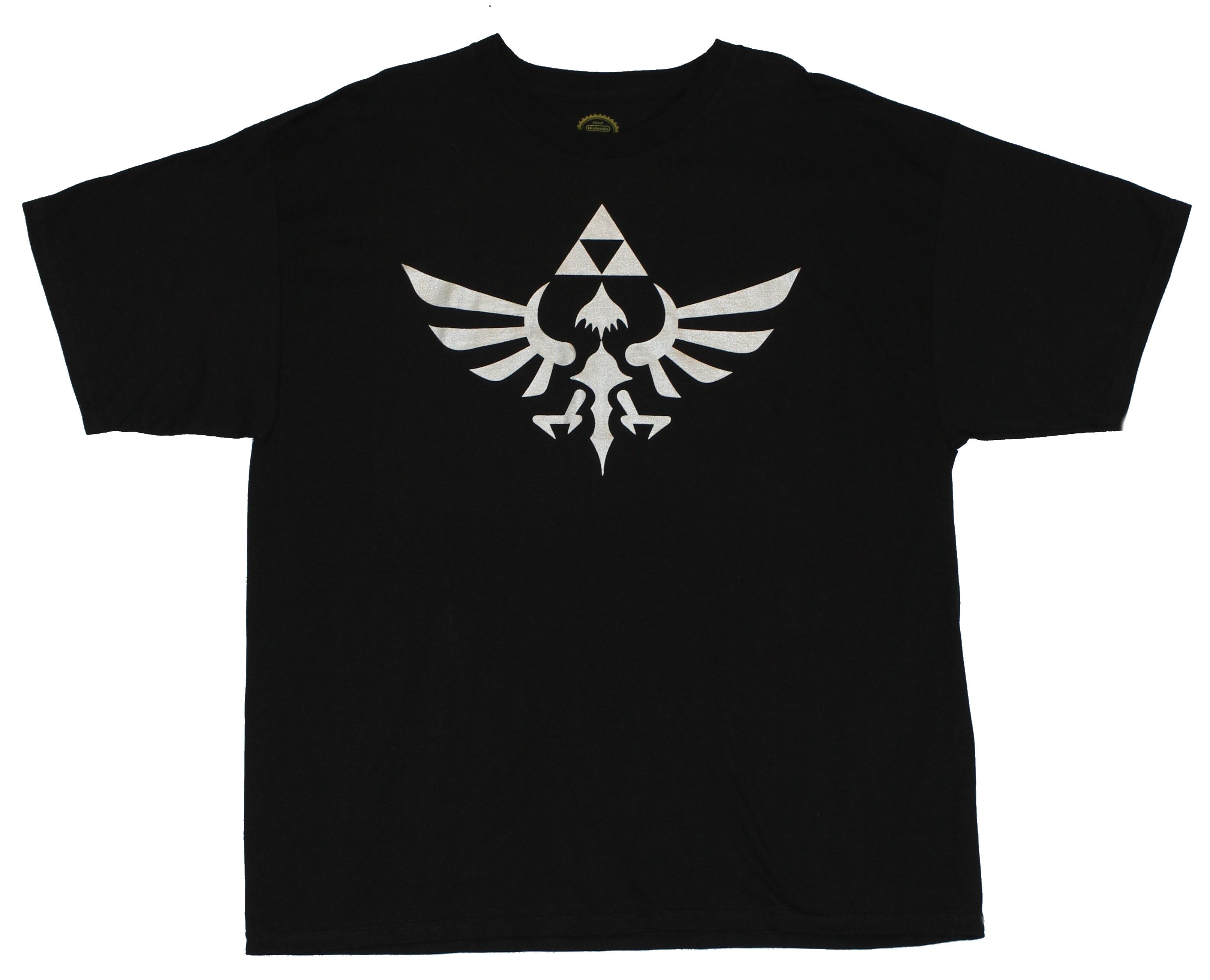 Legend of Zelda Mens T-Shirt - Classic White Tri-Force Logo Image