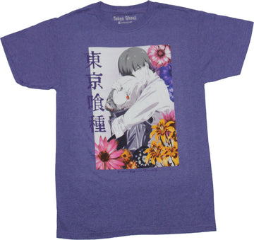 Tokyo Ghoul Mens T-Shirt - Flower Kanji Box Duo Image