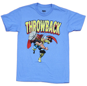 Thor Mens T-Shirt - Throwback! Retro Styled Hammer Throw Image