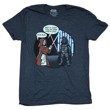 Star Wars Mens T-Shirt - Darth Vader Nice Suit Cost an Arm & Leg
