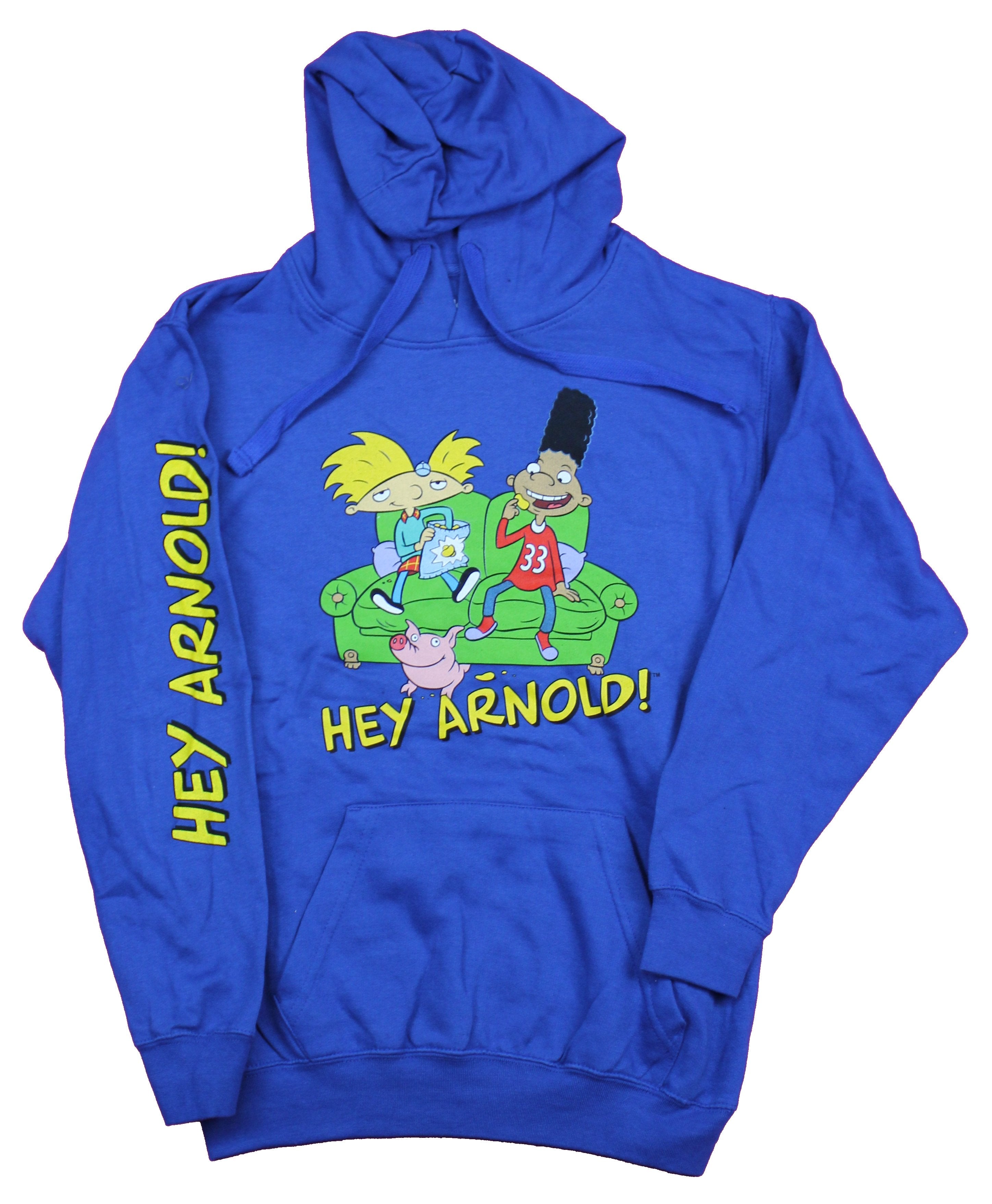 Hey Arnold Pullover Hoodie - Arnold & Gerald Couch Hang Image