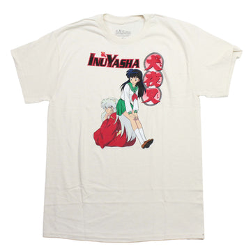 Inuyasha Mens T-Shirt - Kagome Sitting on Inuyasha