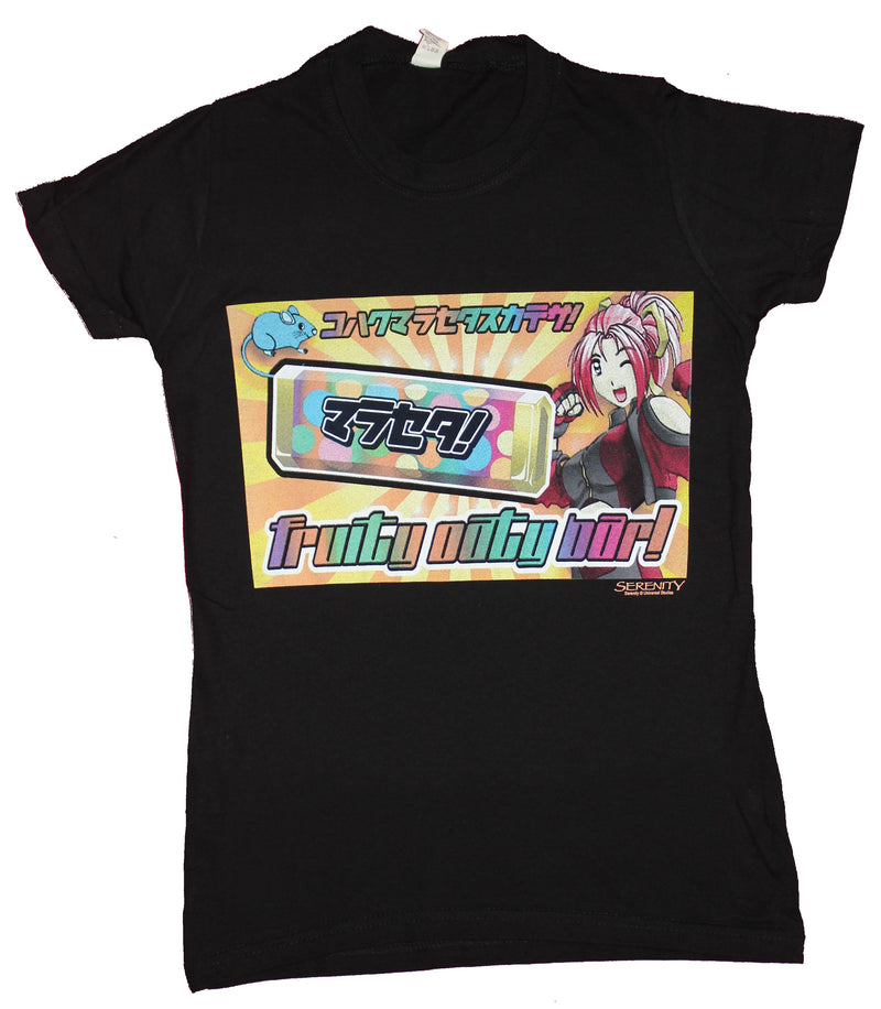 Serenity Girls Juniors T-shirt - Colorful Fruity Oaty Bar Logo Image