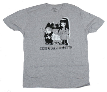 Dragon Ball Z Super Mens T-Shirt - Shu Pilaf Mai Standing Trio Over Names