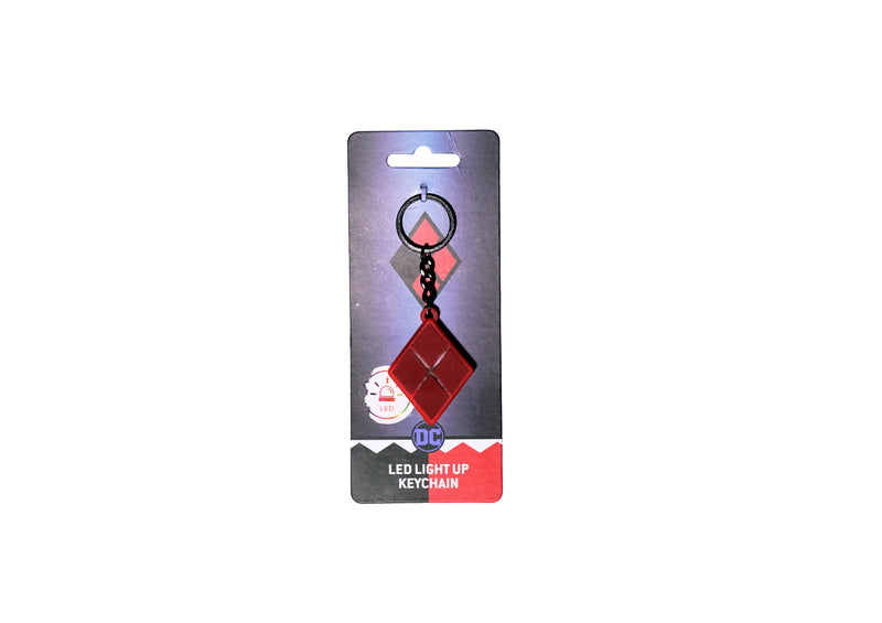 Harley Quinn Light Up Logo Keychain and Charm