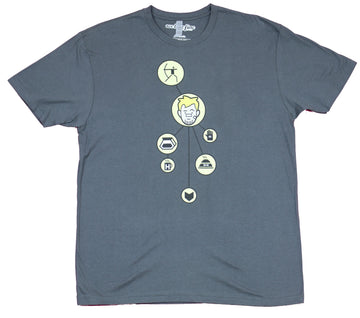 Hawkeye Marvel Comics Mens T-Shirt - Action Bubble Chart Image