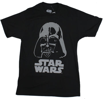 Star Wars Mens T-Shirt - Lined Dashed Vade Face Image