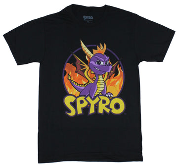 Spyro The Dragon Mens T-Shirt - Classic Spyro Fire Image