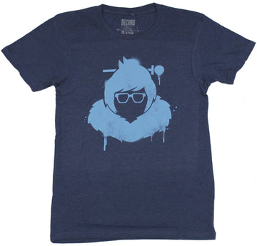Overwatch Mens T-Shirt - Mei Simple Spray Face Image