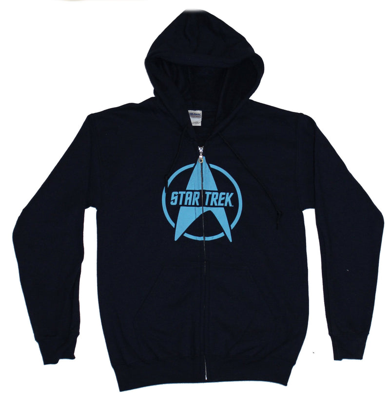 Star Trek Mens Hoodie Sweatshirt - Star Fleet Circle Word Logo Image