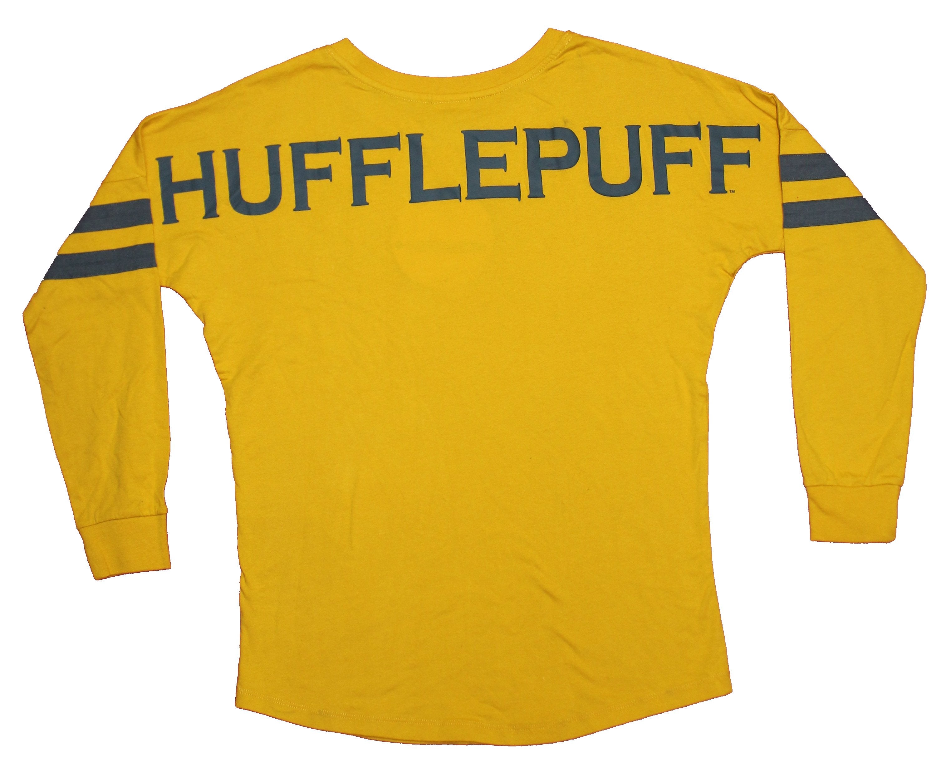 Harry Potter Girls Juniors Sweatshirt - Hufflepuff badger Lapel Name Back