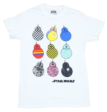 Star Wars Mens T-Shirt  - Artful Design Filling In 9 BB-8 Images