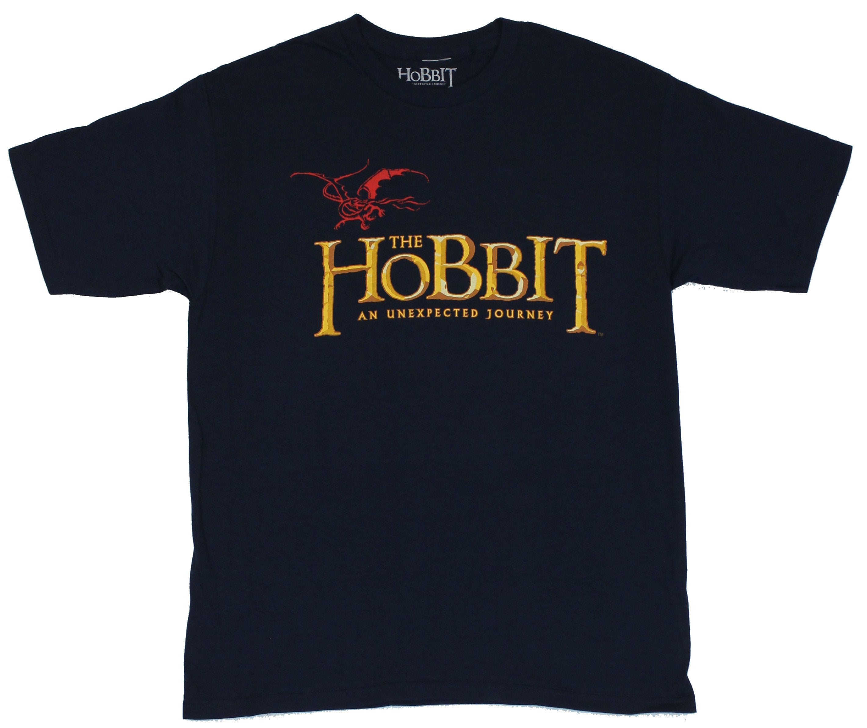 The Hobbit Mens T-Shirt - An Unexpected Journey Title Art