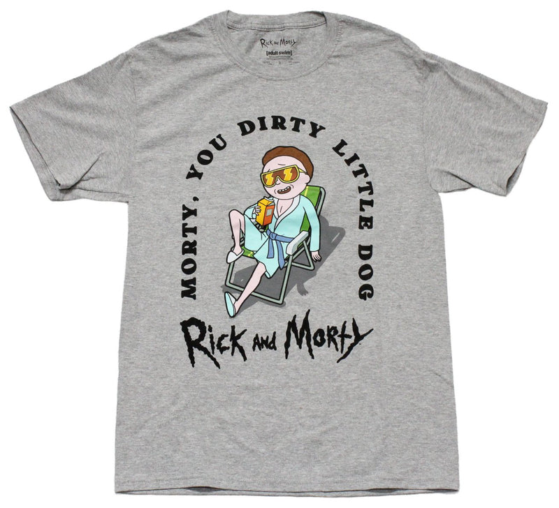 Rick and Morty Mens T-Shirt - "You Dirty Little Dog" Morty