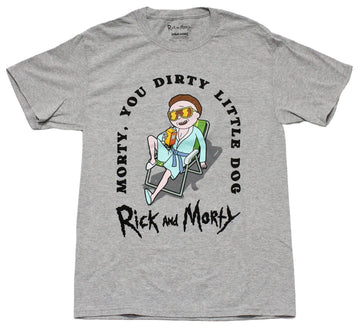 Rick and Morty Mens T-Shirt - "You Dirty Little Dog" Morty