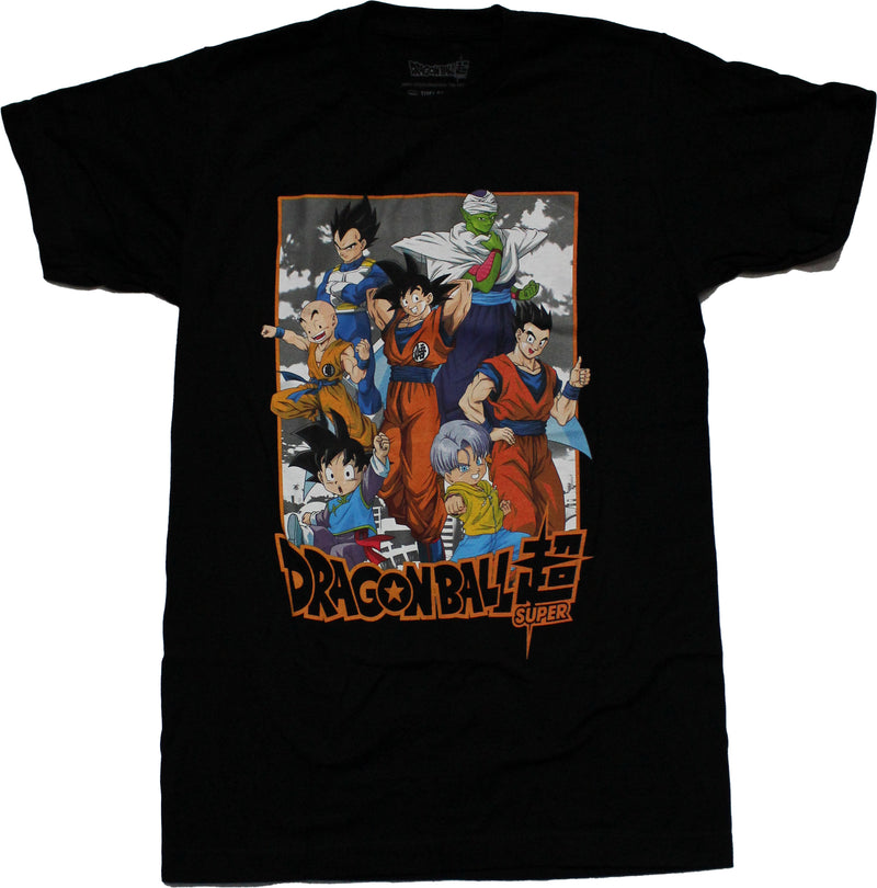 Dragon Ball Z Mens T-Shirt - Orange Boxed Group Image