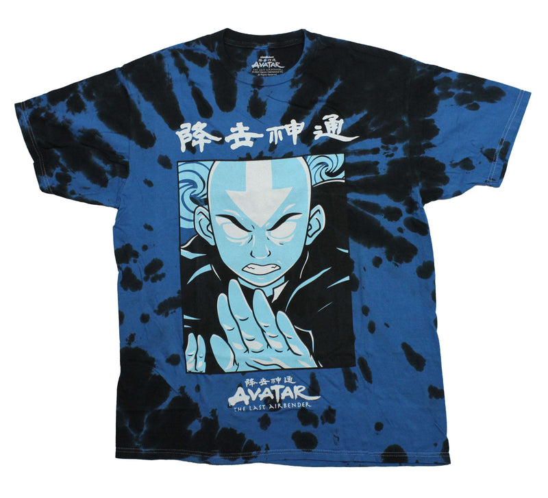 Avatar the Last Airbender Mens T-Shirt -Giant Blue Aang Image Tie Dye - Inmyparentsbasement.com