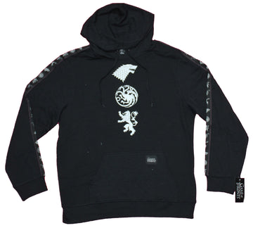 Game of Thrones  Mens Pull Over Hoodie - Colum of Stark Lannister & Targaryen Sigils