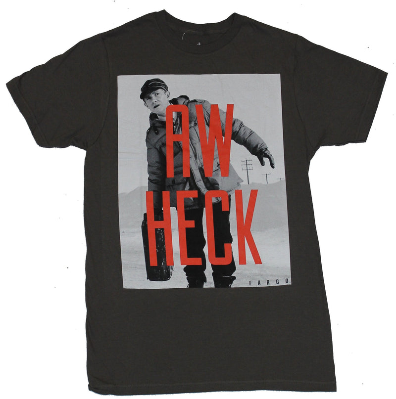 Fargo (TV Show) Mens T-Shirt - Aw Heck  Over Photo of Lester Nygaard