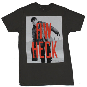 Fargo (TV Show) Mens T-Shirt - Aw Heck  Over Photo of Lester Nygaard