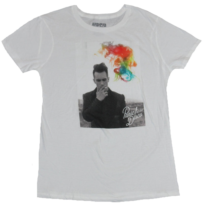 Panic at The Disco Girls Juniors T-Shirt - Smoking guy Colored Smoke